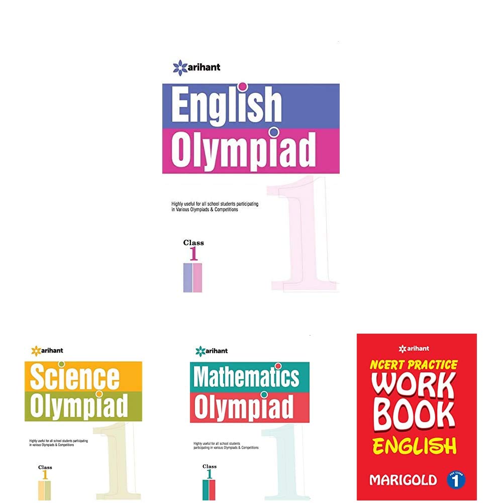 English Olympiad Class 1st + Science Olympiad Class 1st + Mathematics Olympiad Class 1st + NCERT practice Workbook English Marigold For Class 1 (Set of 4 Books) English Olympiad Class 1st + Science Olympiad Class 1st + Mathematics Olympiad Class 1st + NCERT practice Workbook English Marigold For Class 1 (Set of 4 Books)