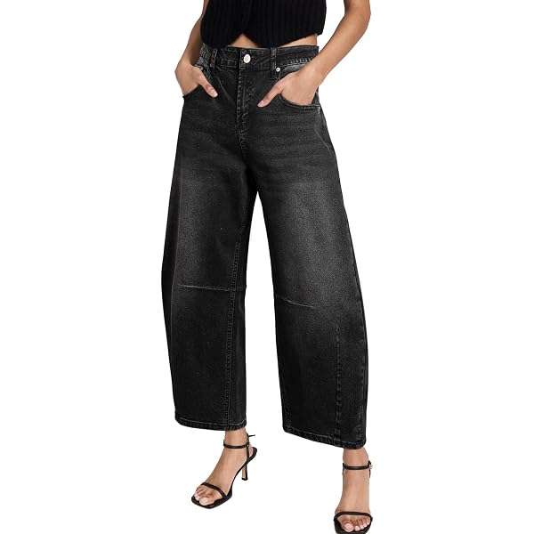 Jean Y2K Femme Taille Mi-Haute Jambe Large Floral Vintage – Pantalon Baggy Patchwork Évasé Tendance, Style Années 2000 Vacances Décontracté