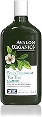 Avalon Organics Scalp Treatment Tea Tree Shampoo, Encourages Scalp Well-Being and Leaves Hair Soft, 11 Fluid Ounces