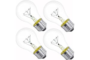 PAEORRORL Appliance Oven Light Bulb 40W A15 120V E26 Medium Base Lava Lamp Bulb High Temperature 500 Degrees Resistant Replacement for Microwave Oven, Refrigerator, Over Stove Range Hood,Warm White,4 Pack