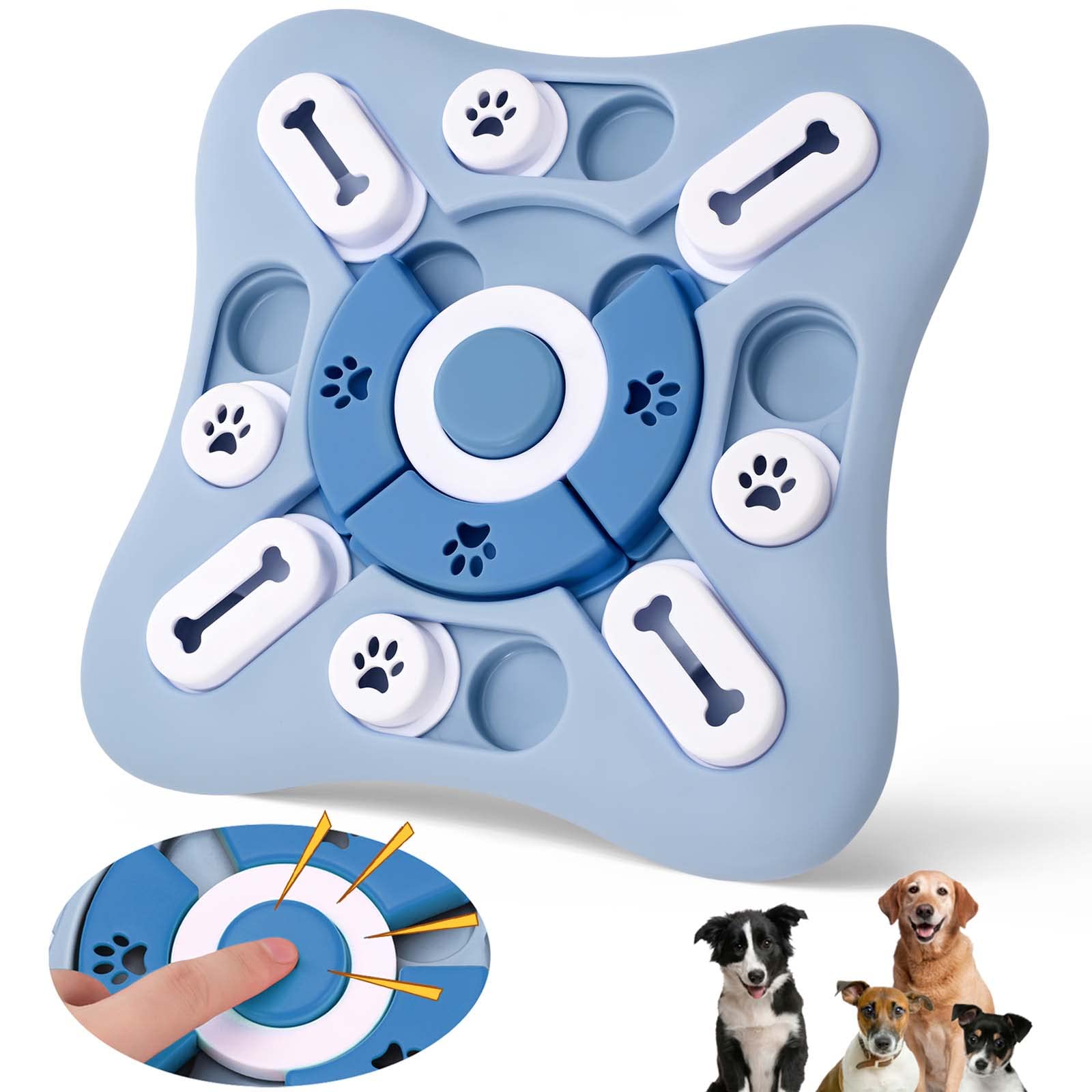 Sricam Dog Puzzle Toy, Interactive Dog Toys Slow Feeder Enrichment Toy Squeaky Stimulation Toys for Improving Dog's IQ and Helping Pets De-stress