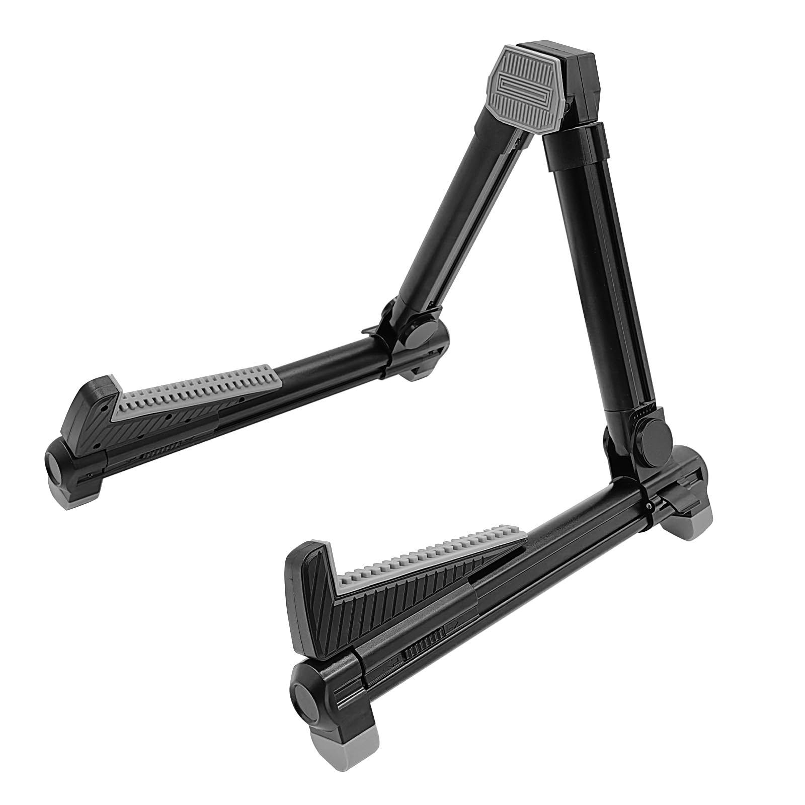 Musiin Ukulele stand Aluminum alloy A-type universal folding stand, suitable for ukulele, electric guitar, bass guitar (black)