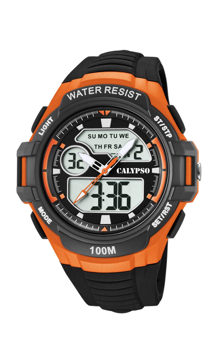 CALYPSO Watches Mens Quartz Watch, Analogue-Digital Display and Plastic Strap K5770/2
