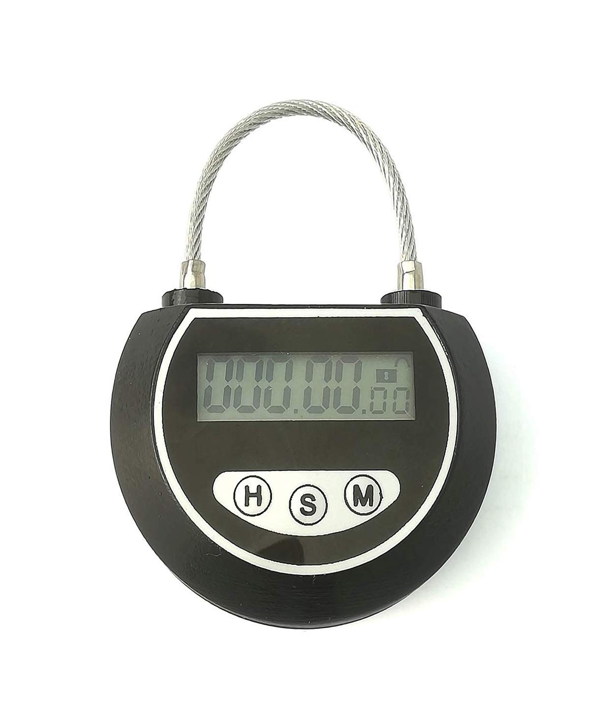 Electronic Timer Timed Locks Multi-Function Travel Lock Without Charging Use 3 Years (Black)
