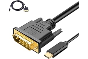 LBSC USB C to DVI Cable 6FT, Type-C to DVI Cable, Compatible with iPhone 15 Pro/Max, MacBook Pro/Air, iPad Pro, Dell XPS 13, Samsung