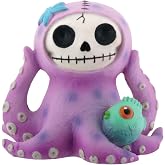 Summit Collection Furrybones Purple Octopee Signature Skeleton in Octopus Costume with Puffer Fish Friend