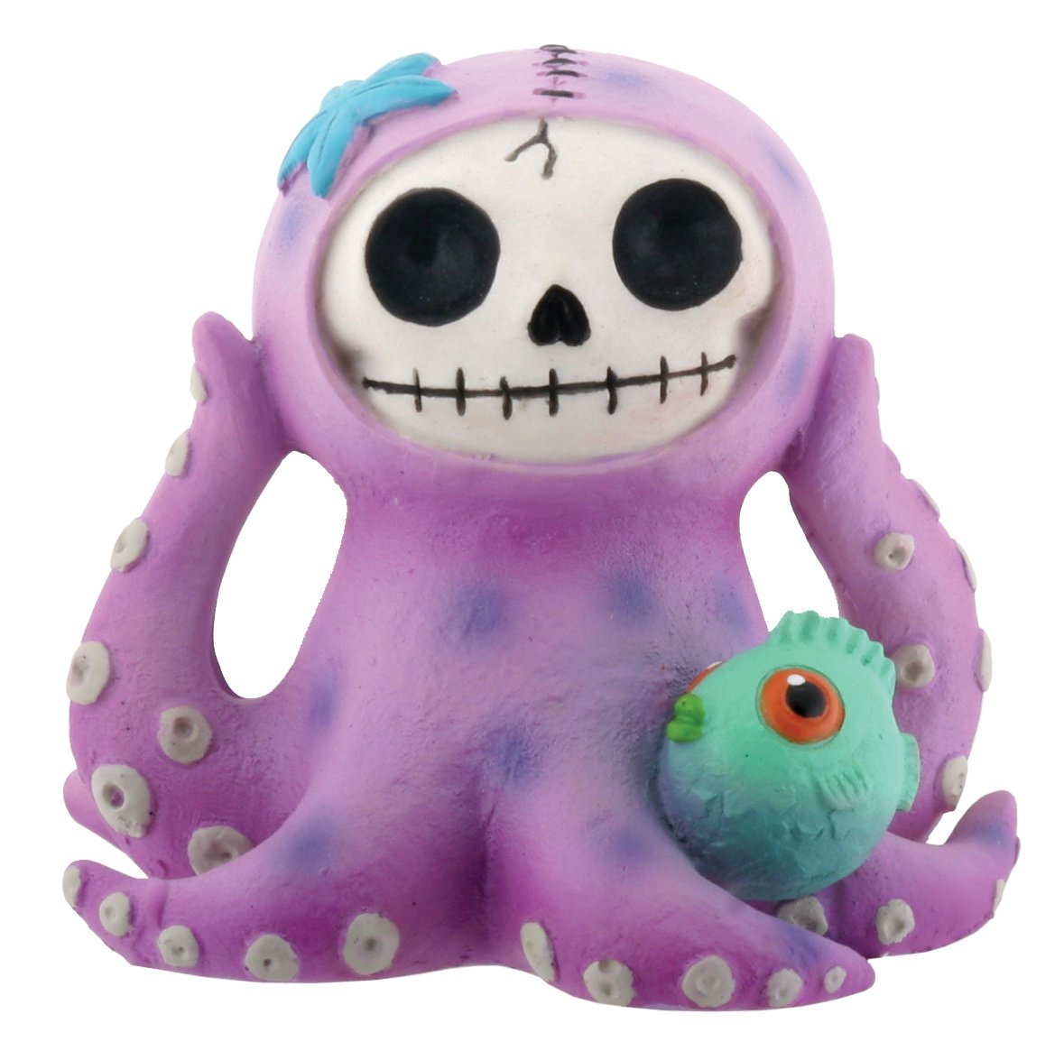 Furry Bones Purple Octopee Figurine