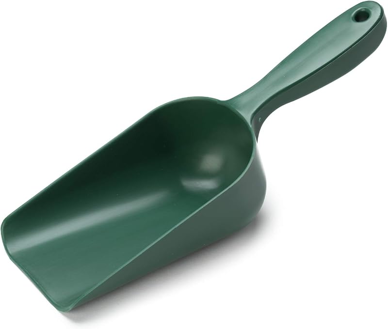 EarlyGrow MPL50084/G Small Green Plastic Handy Garden Scoop for Soil and Potting
