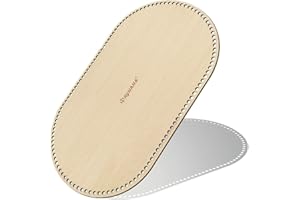 SAYHAHA Large Moses Basket Wood Bottom 27.56 x 15.75 inches,Moses Basket Base for Baby Doll,Oval Natural Wood Base Shaper for