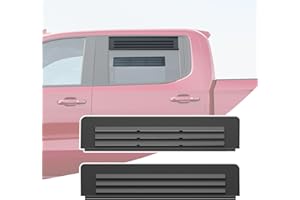 CZmenghe Louvers Ventilation Panel Compatible with 2019-2025 Chevy Silverado GMC Sierra Crew Cab Vent Deflector Rear Window Breathable Panel Replacement for 2019-2025 Chevy Silverado Accessories