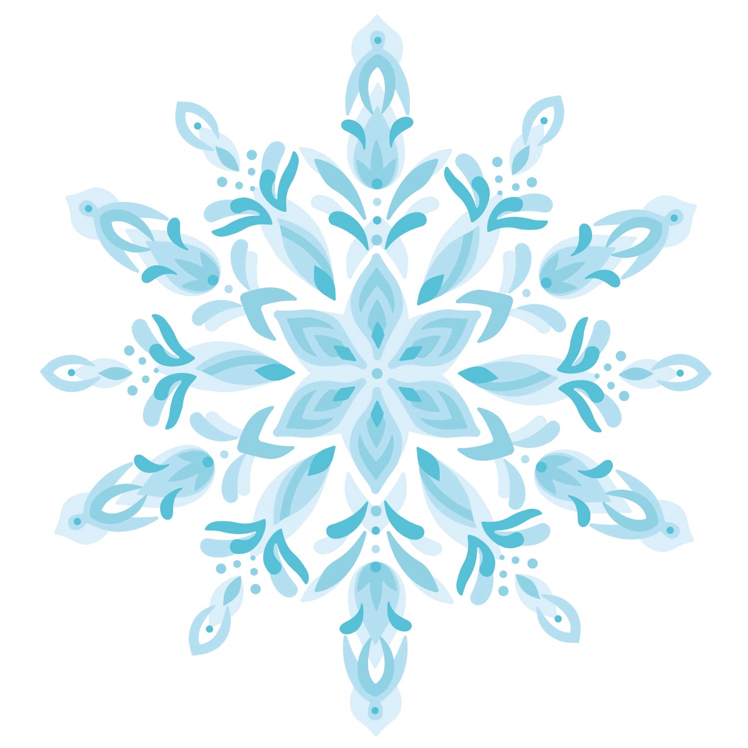 Sizzix Layered Stencils 4PK Snowflake, One Size