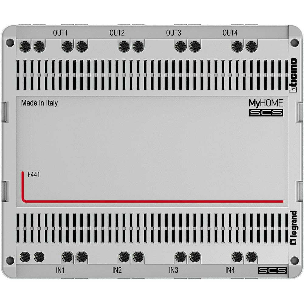 Legrand F441 BUS 2-Wire 4-Input and 4-Output Modular Audio-Video Splitter, 6 Modules