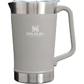 STANLEY Stay-Chill Pitcher, 64 oz, Ash | Insulated Stainless Steel | Large Capacity Durable Beverage Container with Handle | Heavy Duty &amp; Durable | BPA-Free