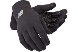 New Balance Lightweight Touchscreen Warm Running Gloves, Anti Slip Men's and Women's Winter Gloves Black