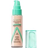 Almay Clear Complexion Acne Foundation Makeup with Salicylic Acid, Medium Coverage, Soft Matte Finish, Hypoallergenic, Cruelty- & Fragrance-Free, Dermatologist Tested, 100 Ivory, 1 fl oz