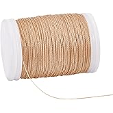 PH PandaHall 0.5mm Waxed Cord, 130 Yards Wax Polyester Threads Brown | Twine Beading Cords, Waxed Beading String for Sewing, DIY Bracelet Necklaces Dreamcatcher Jewelry Macrame Project