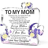 Mom Birthday Gifts from Daughter,Thank You Gifts for Moms Mother's Day Christmas,Unique Mother Gift Ideas,Mom I Love You to the Moon and Back Acrylic Puzzle Plaque