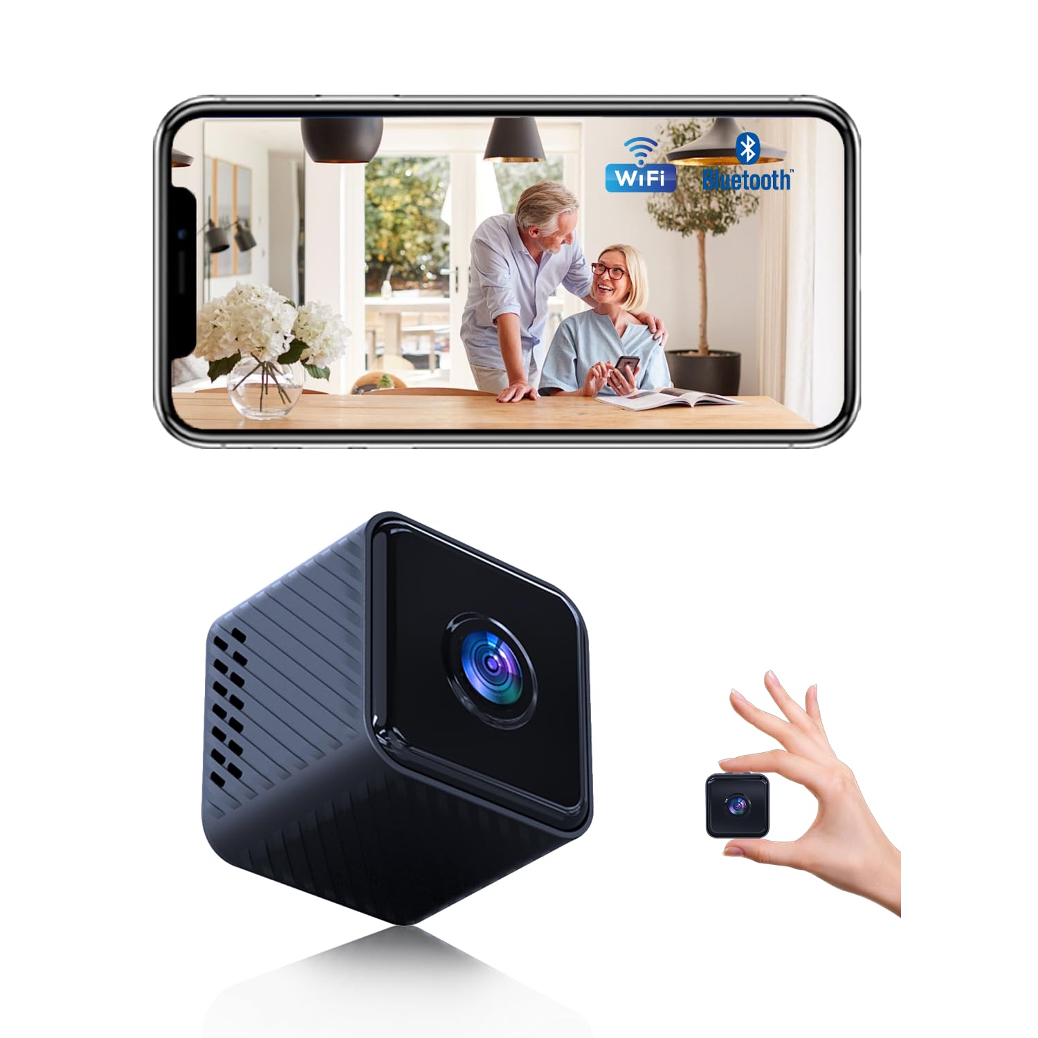 Photo 1 of Hidden Camera,2K WiFi Indoor Spy Camera,SD Storage,Long Battery Life, Clear Niaht Vision, Al Motion Detection, Real-Time Record Security Wireless (X2)