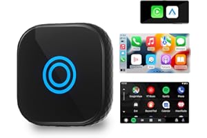 DILXYUY Dixyuy 2-in-1 Mini Wireless Carplay or Wireless Android Auto Adapter, Android Auto Wireless Adapter Convert Wired to Wireless, Carplay Adapter for Cars with OEM Wired CarPlay(2016-2024), Online Update