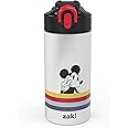 Zak Designs Disney Mickey Mouse Minnie Mouse 14 oz Double Wall Vacuum Insulated, 18/8 Stainless Steel Kids Water Bottle with 