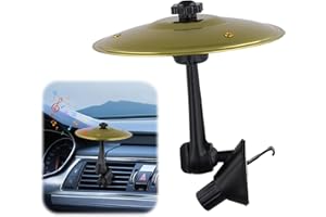 Hoxfly Car Crash Cymbal Air Vent, 5.5 Inch Mini Alloy Drum Cymbal for Car Vent, Fun Car Symbol Drum Vent Clip-On Finger Drum 