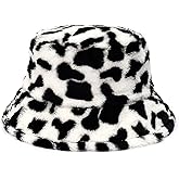 Malaxlx Faux Fur Bucket Hat – Fluffy Fuzzy Plush Warm Winter Hat Soft Cozy for Women Men Teens