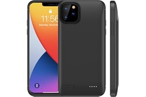 HUGUODONG Battery Case for iPhone 12/12 Pro(6.1 inch), 10000mAh Extended Portable Battery Pack Rechargeable Charging Case Smart Battery Case for iPhone 12/12 Pro External Battery Cover Charging Case