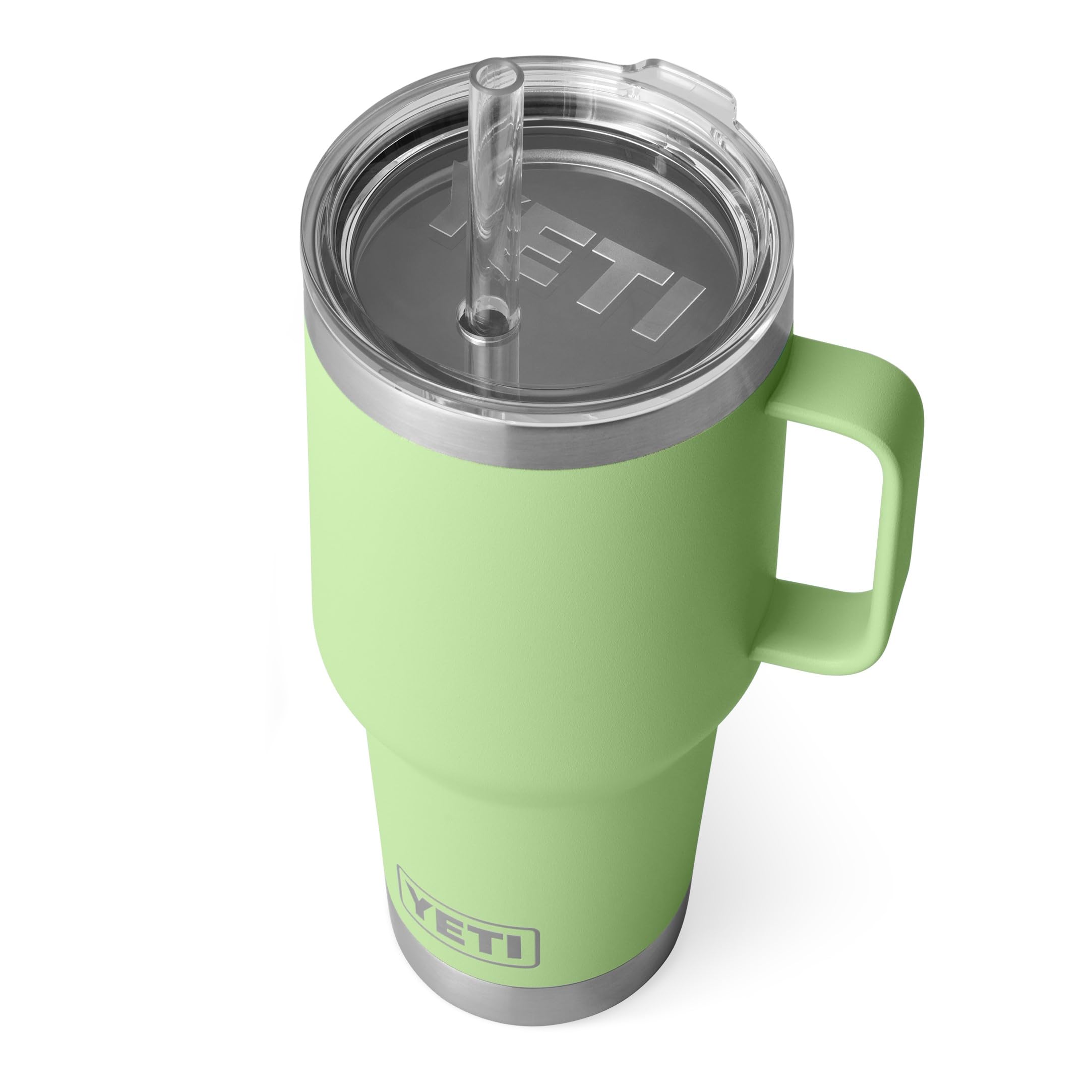 YETI Rambler Straw Mug, Stainless Steel Vacuum Insulated Mug with Stronghold Lid, Key Lime, 35 oz (1 l)