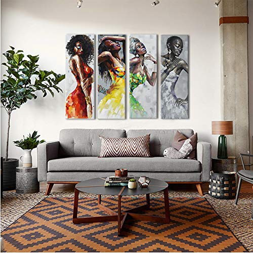 ARTINME Large African American Wall Art, Black Art Wall Decor, Dancing