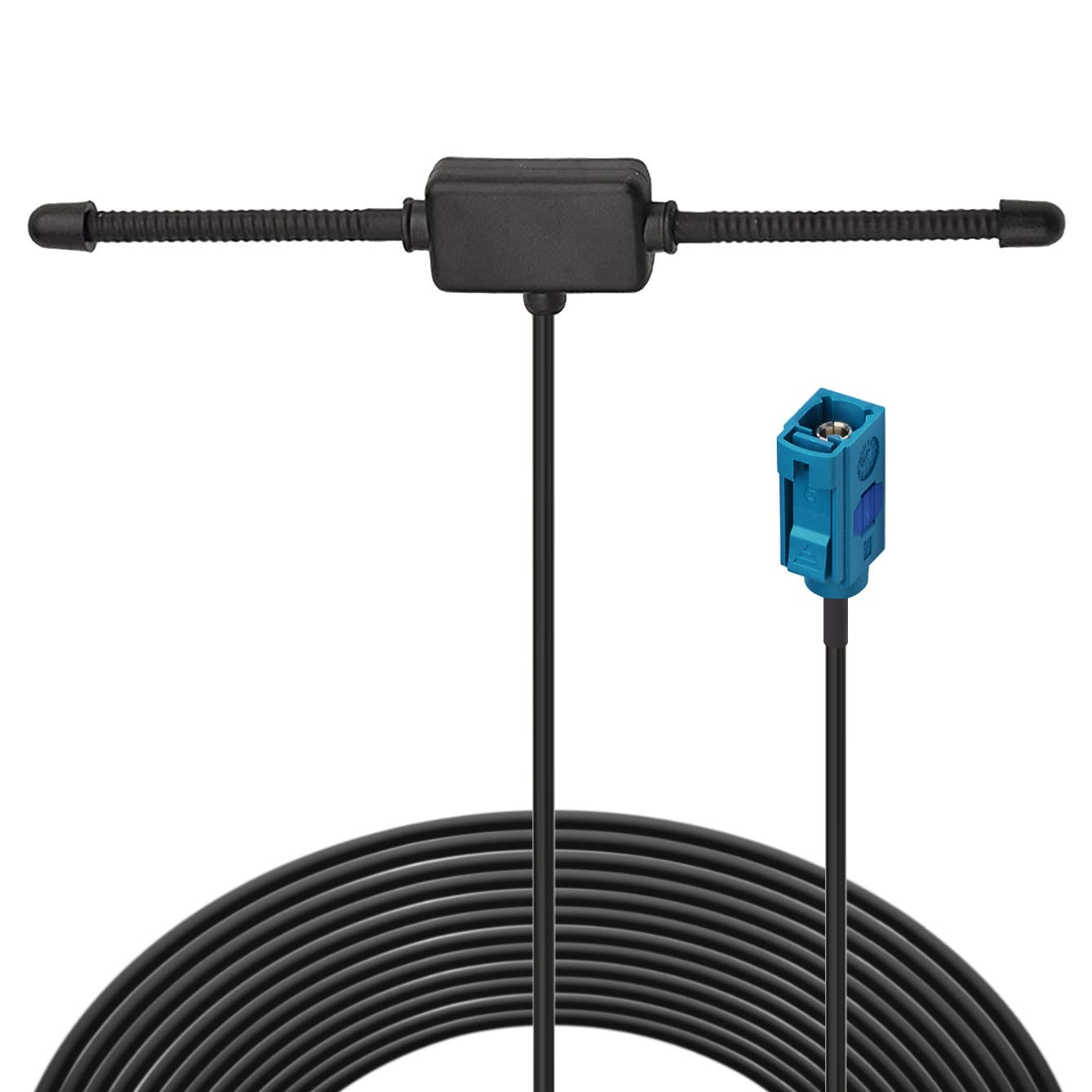 Bingfu Universal Car Stereo AM FM Dipole Antenna,Hidden Adhesive Mount FM AM Radio Antenna Aerial for Volkswagen VW BMW Mercedes Benz Vehicle SUV Car Stereo Audio Radio Media Head Unit Receiver