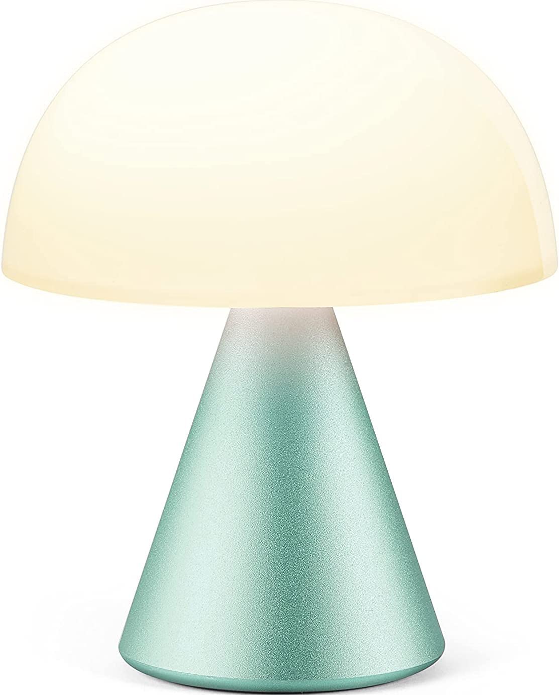 Lexon Mina M Mushroom Lamp - Portable Bedside Light for Bedrooms, Kids & Nursery - 9 LED Color Rechargeable Table Lamp with 24h Light & Dimmer, Medium - Mint — image 1