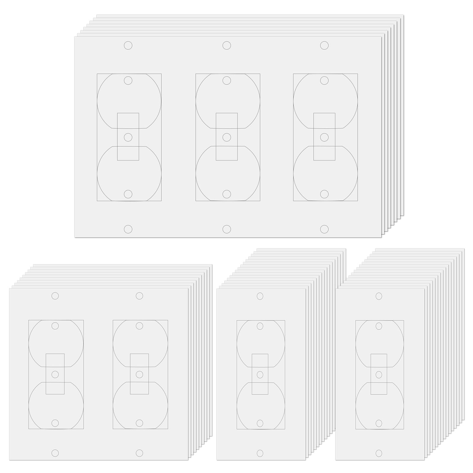 Photo 1 of 30 Pcs Electrical Outlet Insulation Pads,Draft Sealers,Foam Gasket for Electrical Outlet Plates, Wall Insulation Gasket for Switch Covers,Switch Plate