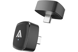 D7 USB C Mini Wireless CarPlay & Android Auto Adapter 2-in-1, Alloy Shell, Compatible with 2016+ Factory-Installed Wired CarP