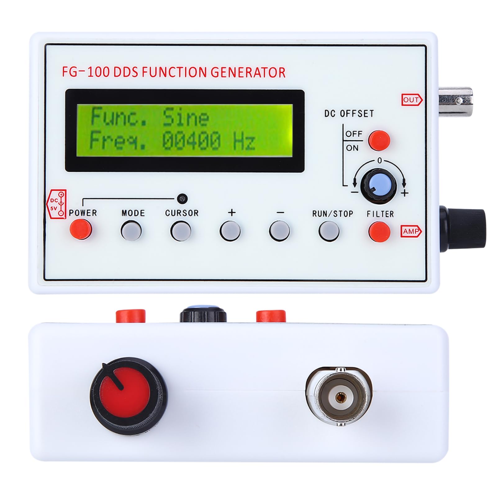 Lazmin FG100 DDS Generator Counter, High DDS Function Generator, Sine Frequency 1Hz-500KHz, 5 Channels