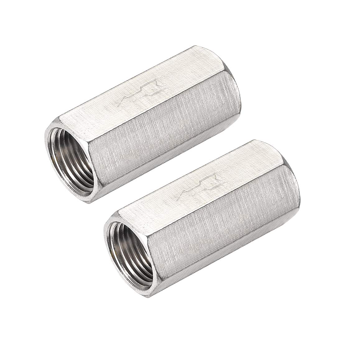 uxcell Nickel-Plated Copper One Way Air Check Valve G 3/8 BSP Female Threaded Full Port Check Valve 2Pcs