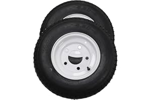 MERXENG 2 Pack 4.80-8 4.80x8 480-8 4.80-8 Trailer Tires with 8'' Rims, 5 Lug on 4.5'', Load Range C, 6PR