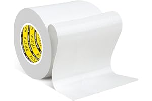 MILEQEE Duct Tape Heavy Duty Single Sided, Strong Adhesive High Strength, Waterproof Mesh Tape for Indoor and Outdoor Repairing Sealing Bonding, Easy Use Hand Tearable, 3.15 Inch x 33 Feet, White