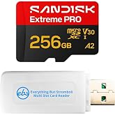 SanDisk microSDXC 256GB Extreme PRO U3 V30 Memory Card SDSQXCJ-256G-GS6MA | Works for DJI Mini Series: 4 Pro, 4K, 3 Pro, 3 Bu