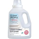 The Clean People Liquid Fabric Softener - Softens & Removes Static Cling - Vegan (50 Fl Oz, Spring)