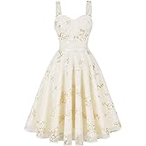 IWEMEK Women Spaghetti Strap Floral Lace Bridesmaid Cocktail Party Dress Cold Shoulder Ruffle Sleeve Wedding Guest Prom Dress