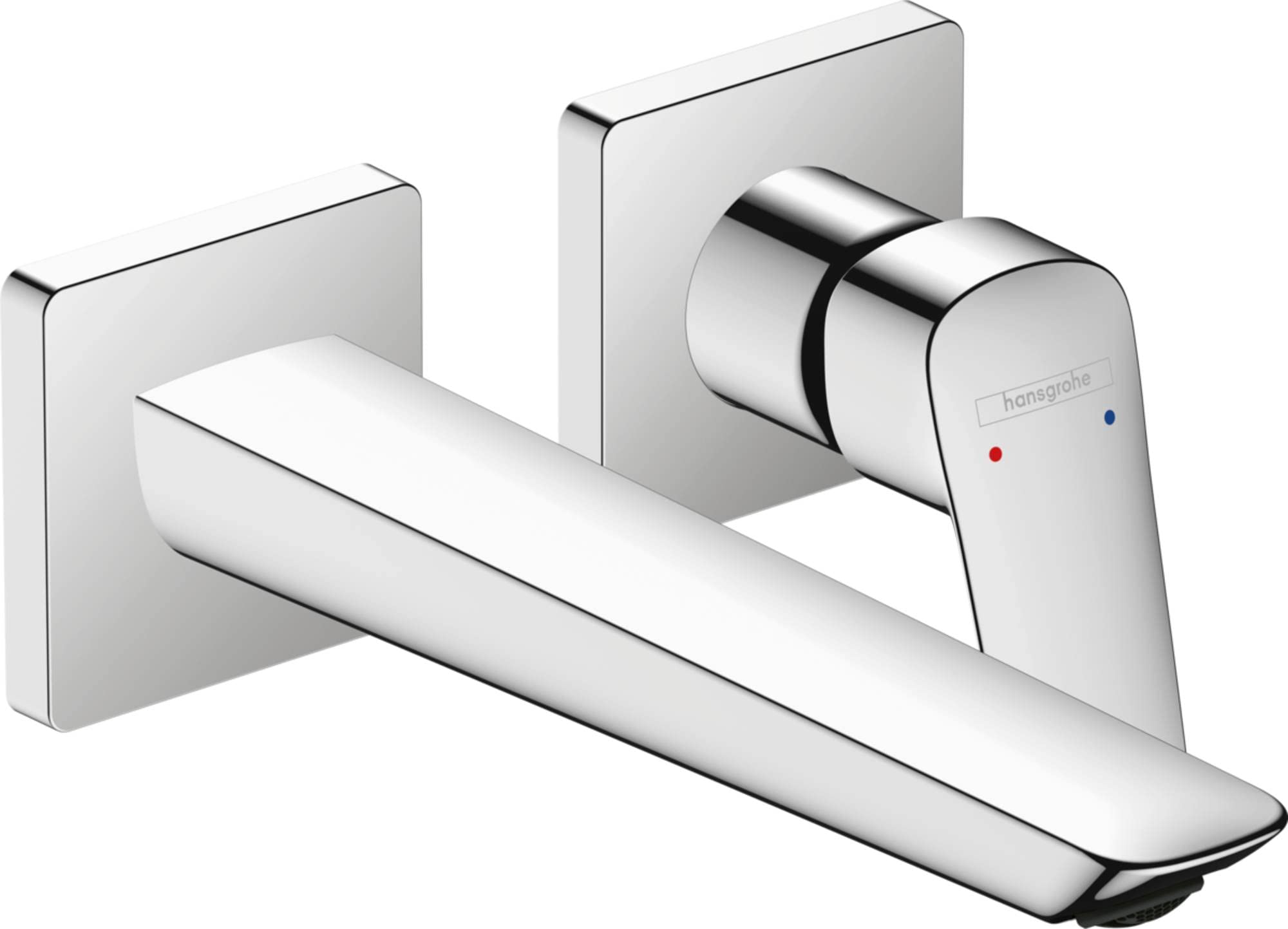 hansgrohe Logis Basin Mixer Tap for concealed installation Fine wall-mounted with spout 20,5 cm, chrome, 71256000