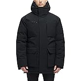 Rejork Long Winter Jackets for Men Faux Two-Piece Waterproof Parka Snow Warm Coats with Hood