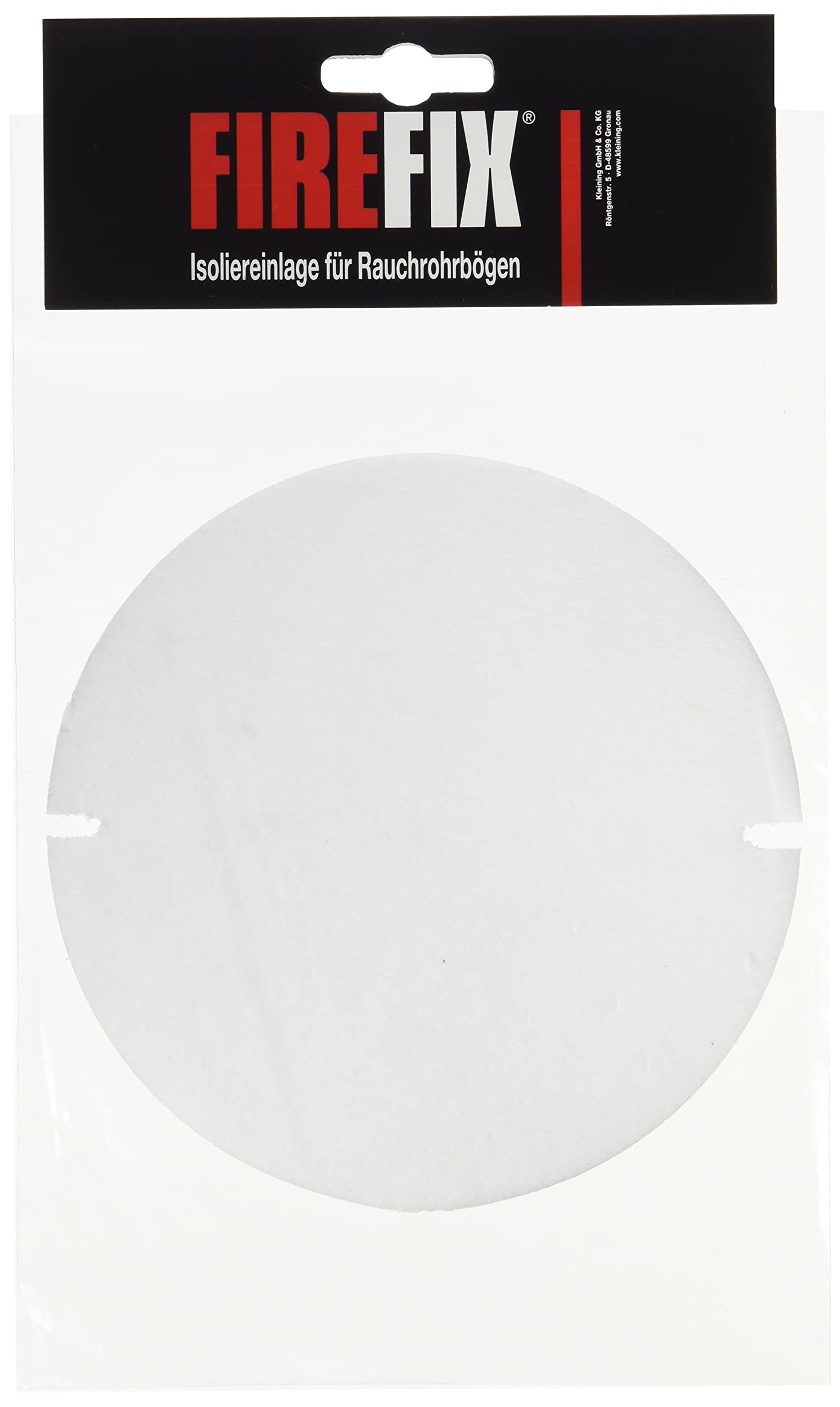 Insulating Insert for Cleaning Doors of Firefix Smoke Pipe Bends Universal for Diameter 120 mm to Diameter 200 mm.