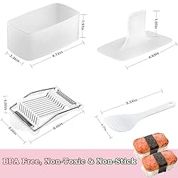 Spam Musubi Mold, 4 Pcs Musubi Maker Kit Spam