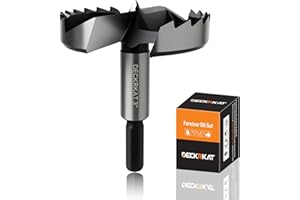 DECKRKAT 3" Forstner Drill Bits - Smooth Flat Bottom Drill Bits for Wood, Hard & Soft Wood Drilling, Hex Shank Fits Drills/Drill Presses.