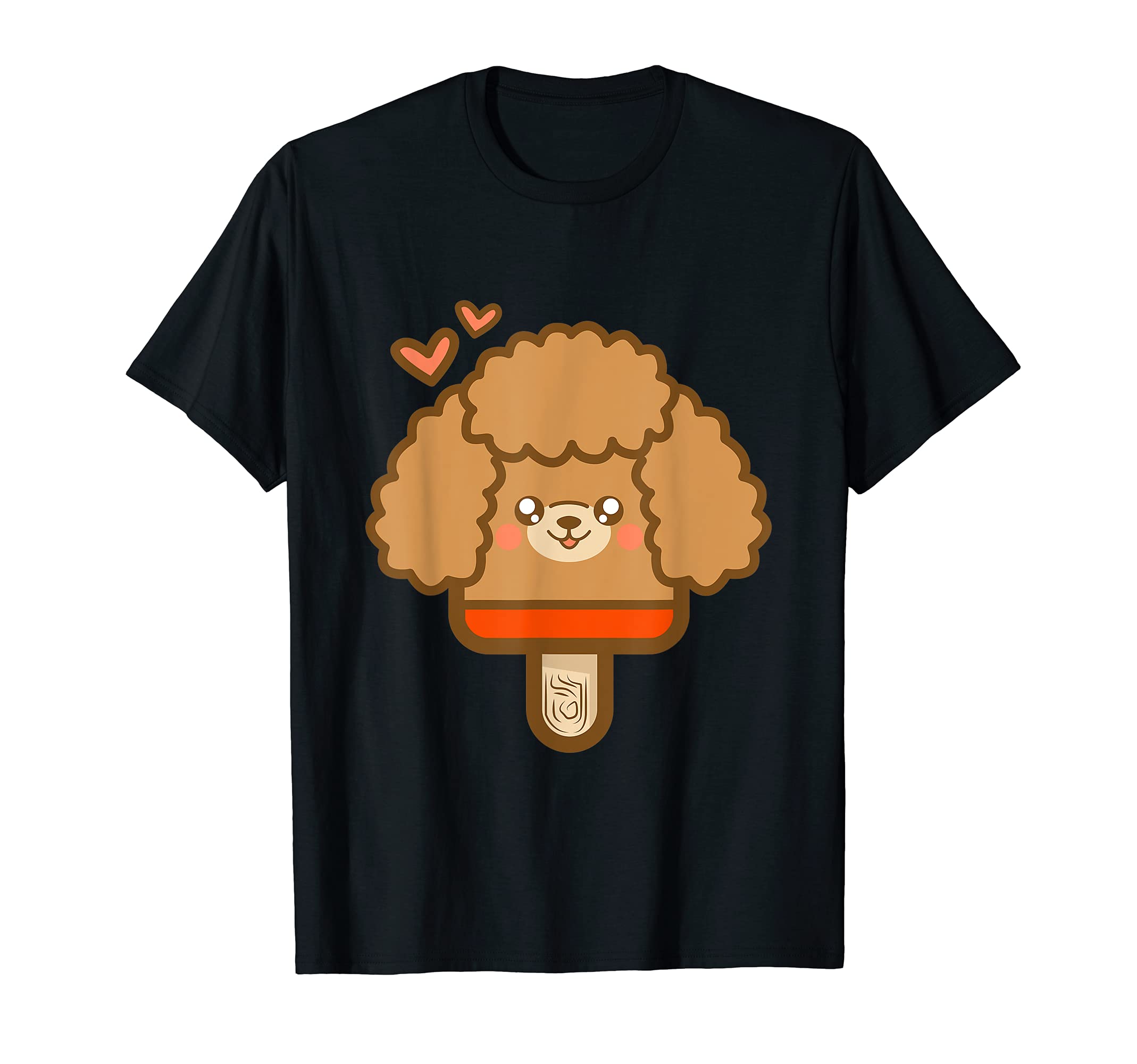 Cute Kawaii Brown Poodle Dog Popsicle T-Shirt
