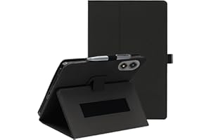 11" Case for VekfulPC T50 Android 16 Tablet, FJIASTB PU Leather Folding Cover with Pen Holder and Wrist Strap, Business Trave