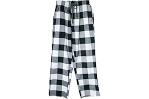 MILEYMARLA Boy's 100% Cotton Flannel Pajama Lounge Sleep Pants Plaid PJ Bottoms Pockets
