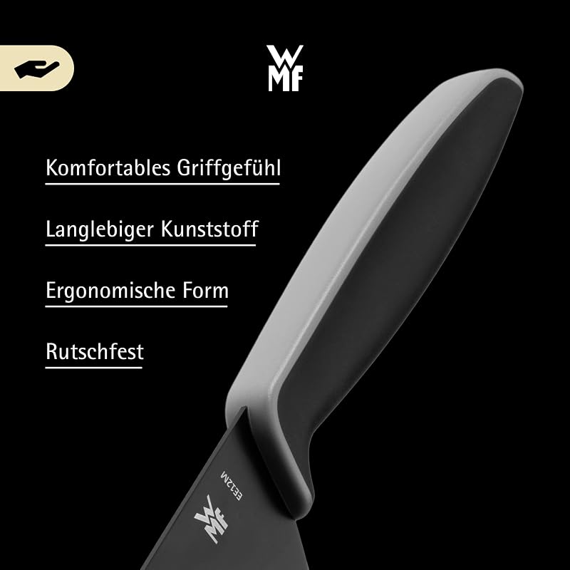 Touch Messerset 2-teilig – scharfes Küchenmesser-Set aus Spezialklingenstahl, antihaftbeschichtet und ergonomisch geformt, mit Schutzhüllen, bestehend aus Kochmesser und Gemüsemesser, schwarz