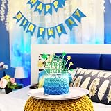 Pargleev Glittery 60th Birthday Cake Topper Green Gold Party Decorations view 5